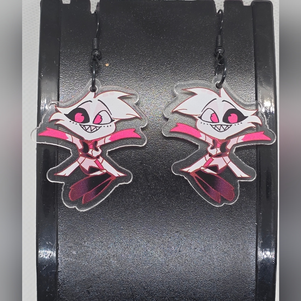 ANGEL DUST‎ - Hazbin Hotel Inspired Dangle Earrings! Handmade! Hypo-Allergenic